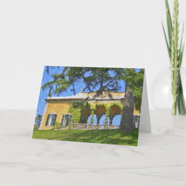 Cartão "Balbianello's Balaustre, Italy" Greeting Cards (Frente)