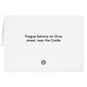 Cartão Balcão de Praga