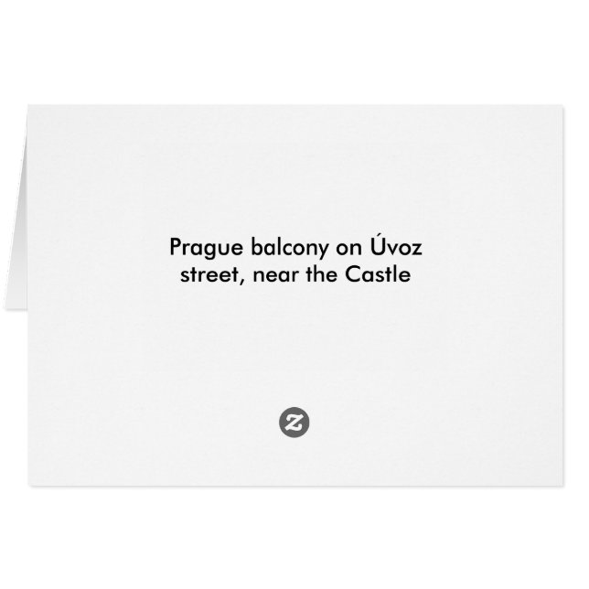 Cartão Balcão de Praga (Verso horizontal)