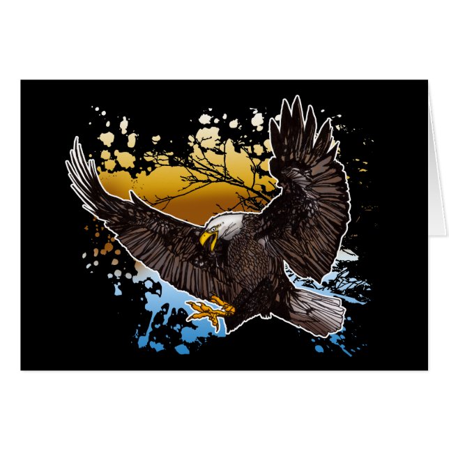 Cartão Bald Eagle (Frente Horizontal)