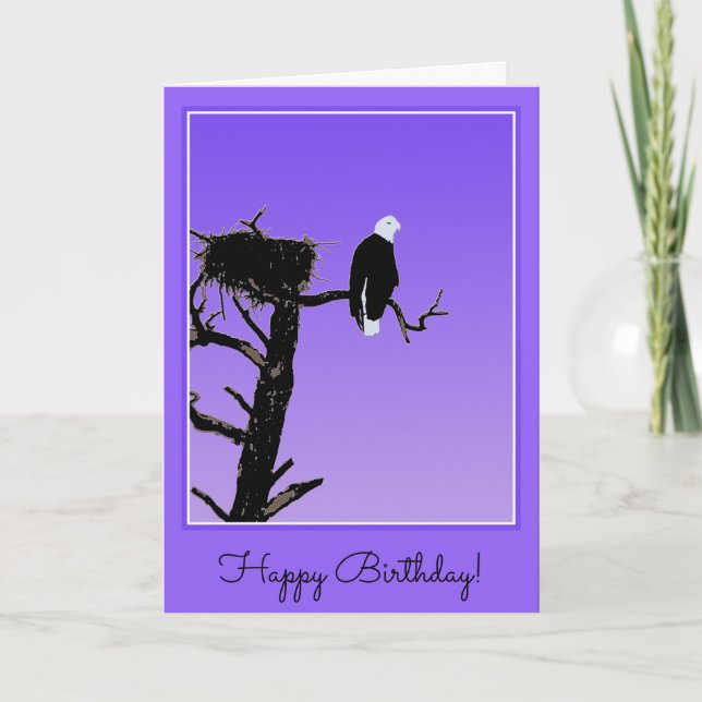 Cartão Bald Eagle at Sunset  - Original Wildlife Art (Frente)