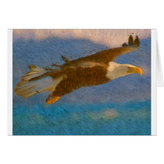 Cartão bald-eagle-flight_Painting