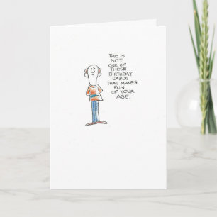 Cartão Bald man fun of age