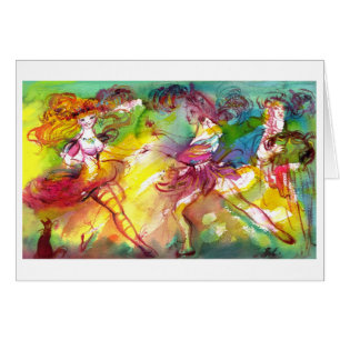 Cartão BALÉ CARNIVAL / Mascarada veneziana,dança,música