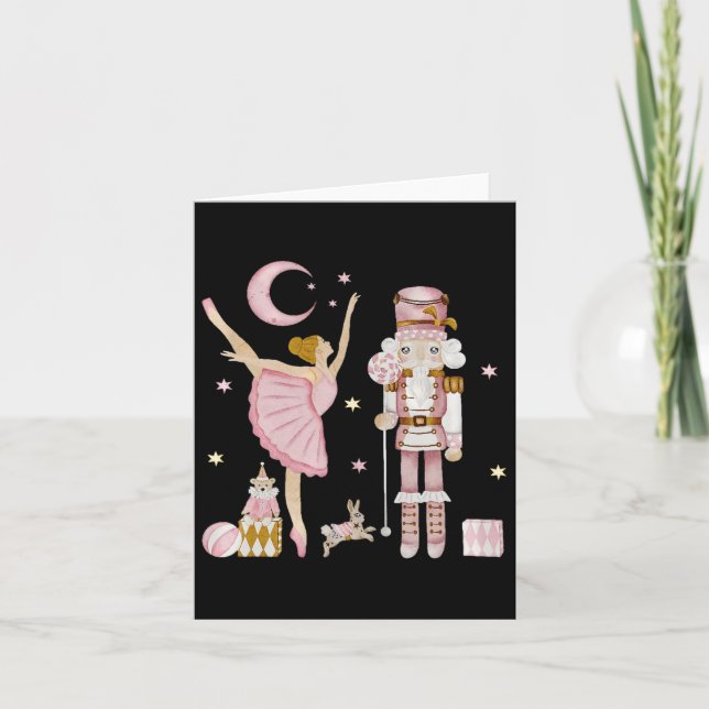 Cartão Balé De Noz-De-Noz De Natal Gifs De Xmas Para Dois (Frente)