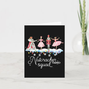 Cartão Balé de Nutcracker de Natal Dançando Mulheres Cria