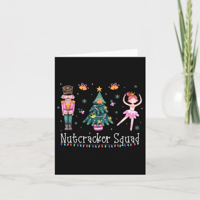 Cartão Balé de Nutcracker de Natal Dançando Mulheres Cria (Frente)