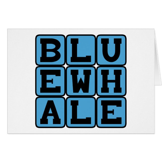 Cartão Baleia Azul, Mamíferos Marinhos (Frente Horizontal)