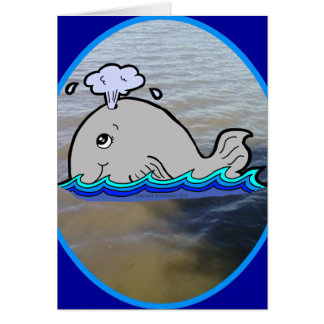 Cartão Baleia bonito na água