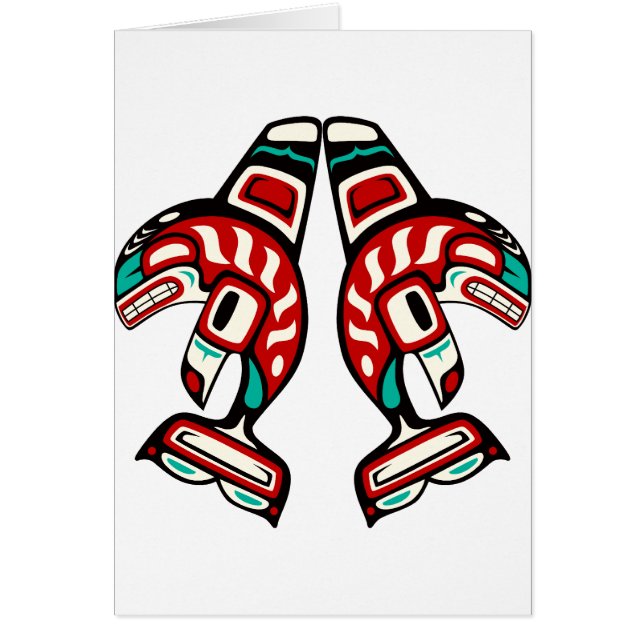 Cartão Baleia de assassino indiana do Haida (Frente)