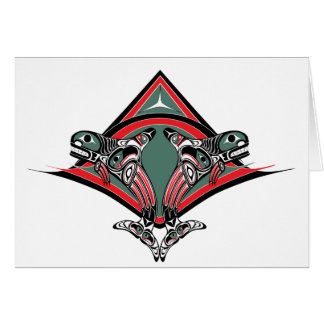 Cartão Baleia & Eagle de assassino do Tlingit