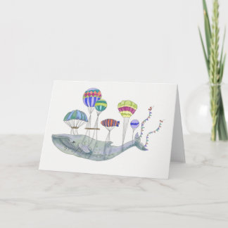 Cartão Baleia em voo