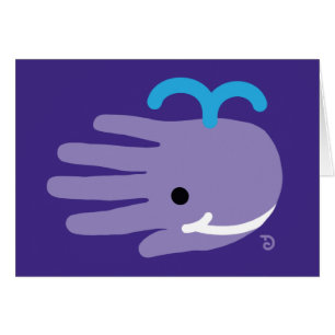 Cartão Baleia feliz do sorriso