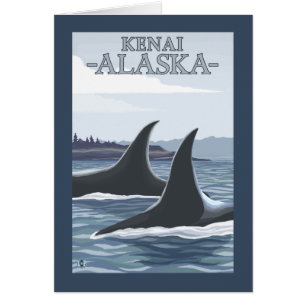 Cartão Baleias #1 da orca - Kenai, Alaska