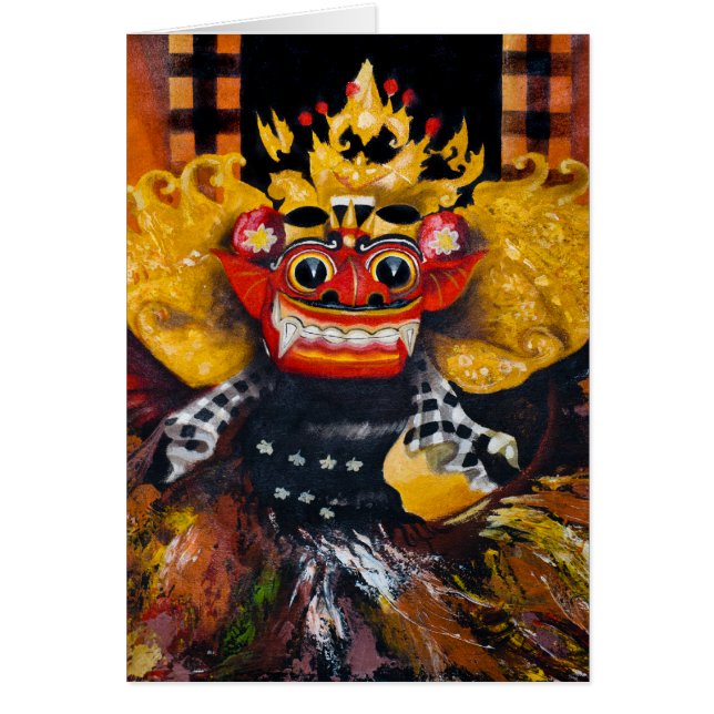 Cartão Balinese Barong (Frente)