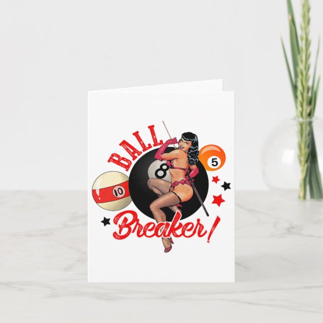 Cartão Ball Breaker - Leitor de Piscina Engraçado Billiar (Frente)