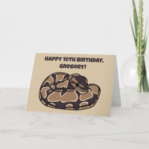 Cartão Ball Python Cobra, Brown e Tan Personalizados