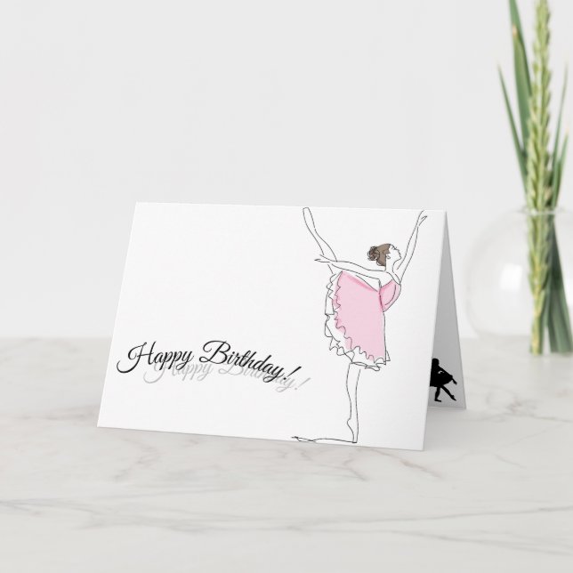 Cartão Ballerina Birthday Card (Frente)
