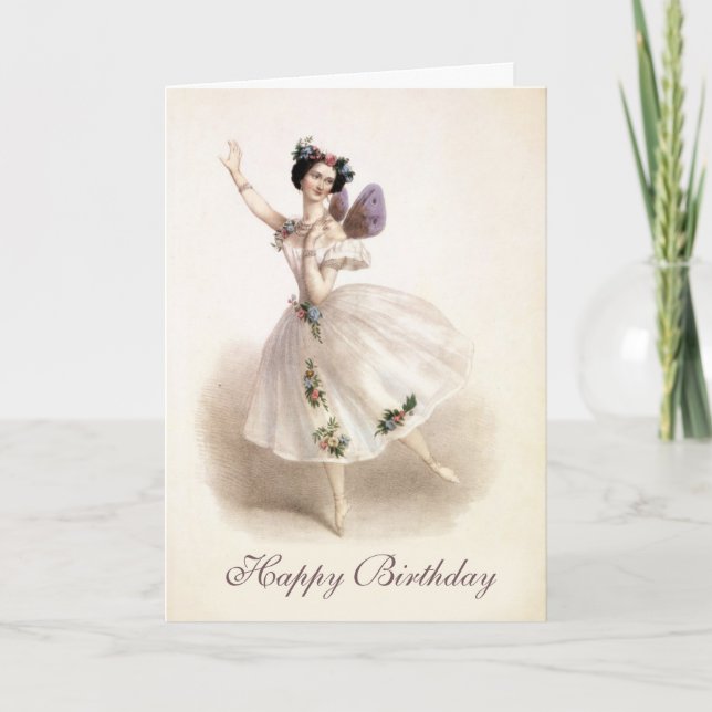 Cartão Ballerina Birthday Card (Frente)