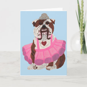 Cartão Ballerina Bulldog