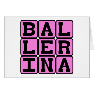 Cartão Ballerina, Dançarina Balé