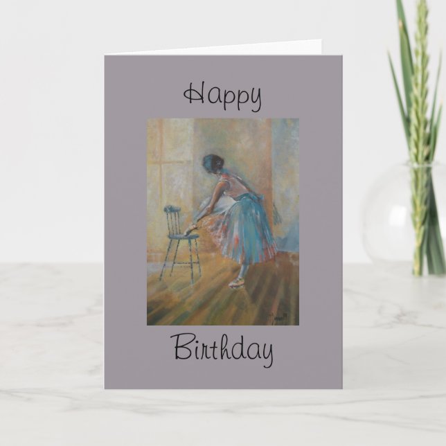 Cartão Ballerina Happy Birthday Card (Frente)