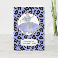 Ballerina in purple granddaughter birthday leopard