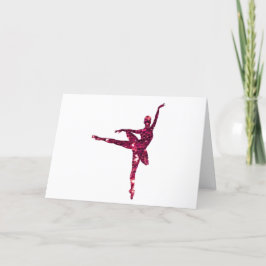Cartão Ballerina Rosa Sparkly Aniversário