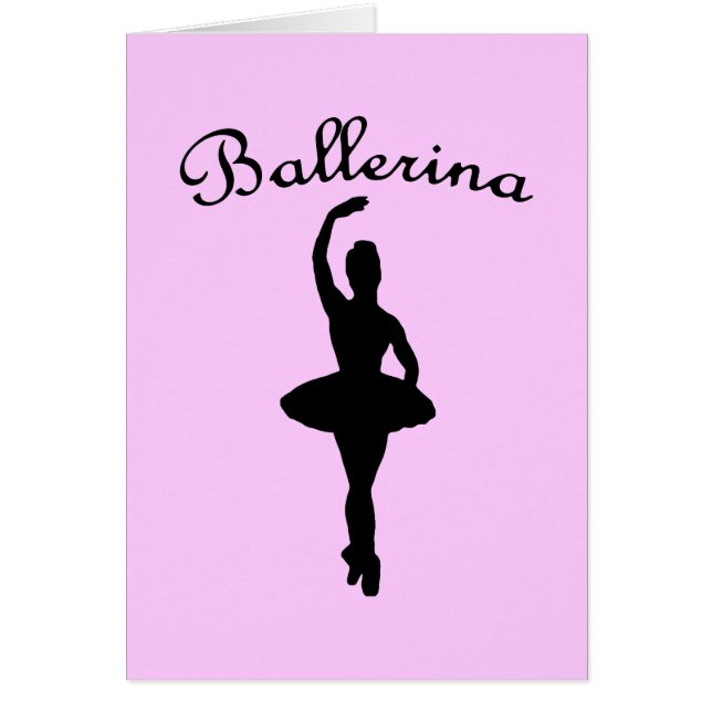 Cartão Ballerina Silhouette (Frente)