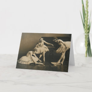 Cartão ballerina trio greeting card