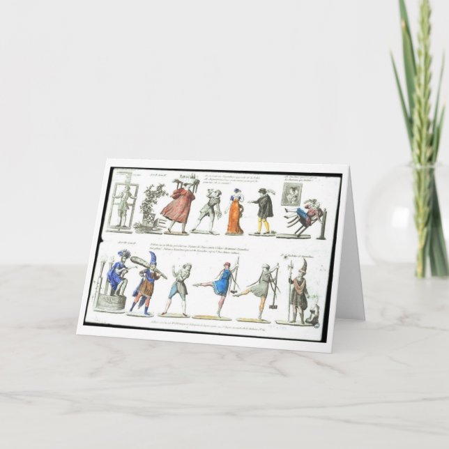 Cartão Ballet Costume Design, Greeting Card (Frente)