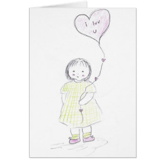 Cartão Ballon do coração