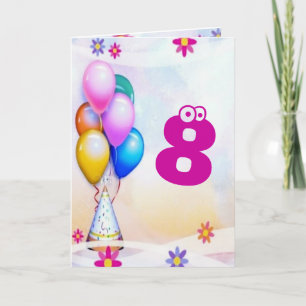 Cartão Ballons festivos - aniversário de criança