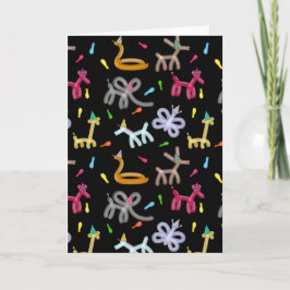 Cartão Balloon Animals Kids Party Theme