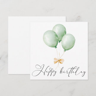 Cartão Balloons and Bow Happy Birthday Greeting Card