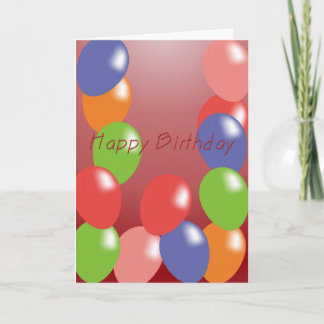 Cartão balloons birthday card