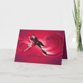 Cartão Ballroom dancers greeting card - blank card
