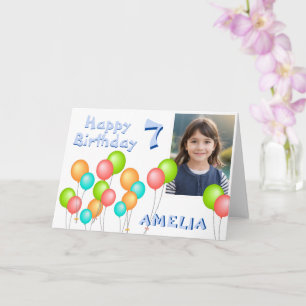 Cartão Balões Coloridos de Festa para Aniversário Infanti