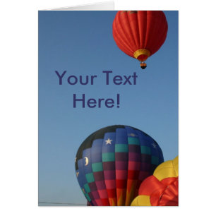 Cartão Balões da estrela e da lua!