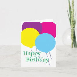Cartão Balões de Aniversário