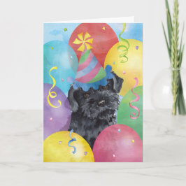 Cartão Balões de aniversário Kerry Blue Terrier