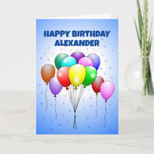 Cartão Balões de aniversário lindos e coloridos