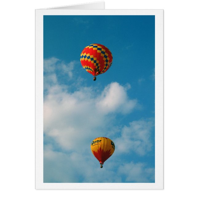 Cartão Balões de ar quente (Frente)