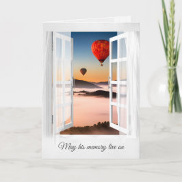 Cartão Balões de Ar Quente na Simpatia Mista de Montanha