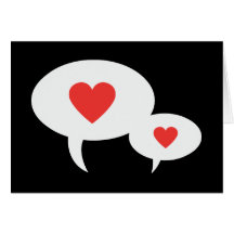 Balões de Fala de Coração de Conversa Vermelhos