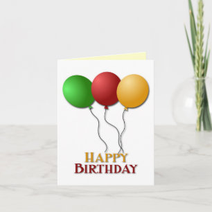 Cartão Balões do feliz aniversario