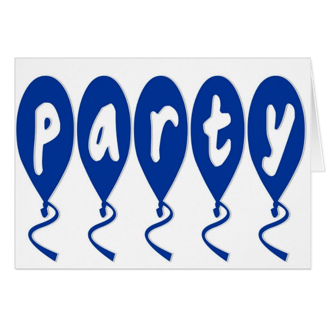 Cartão Balões do Partido (Frente Horizontal)