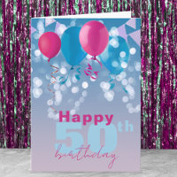 Balões Joyful Luzes Bunting Flags 50º Aniversário