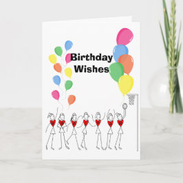 Cartão Balões Tema Feliz Aniversário do Netball