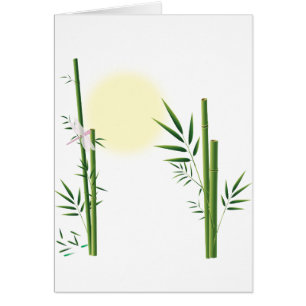 Cartão Bambu e Dragonfly